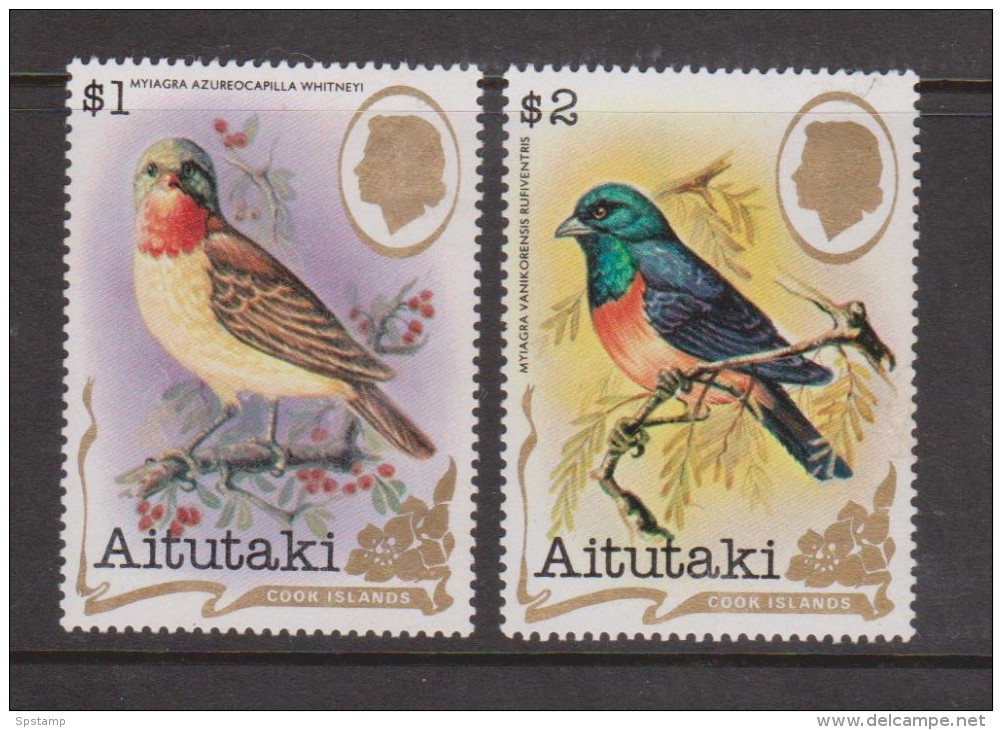 Aitutaki 1981 Bird Definitive Part Set 18 - 8 Pairs To 12c & $1 & $2 Singles - MNH - Aitutaki