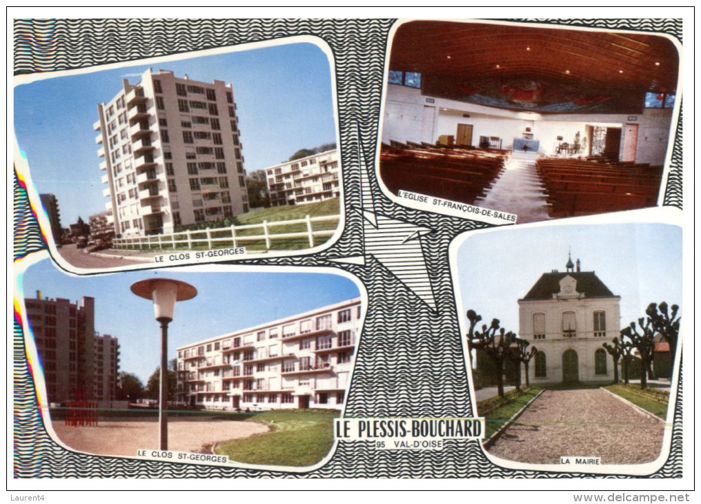 (950 DEL) France - Le Plessis-Bouichard 4 Views ( 2cards) - Le Plessis Bouchard