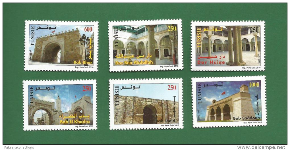 TUNISIA / TUNISIE 2010 - Monuments Of Medina Of Tunis 6v - MNH ** - Architecture Classical - As Per Scan - Tunesien (1956-...)