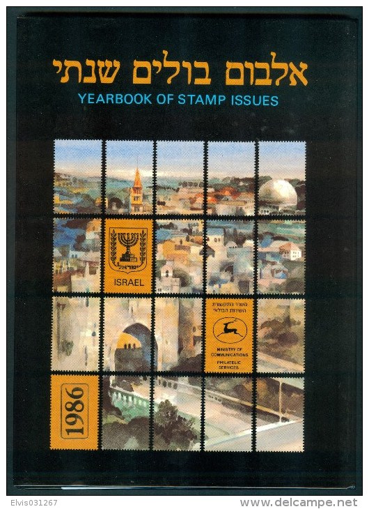 Israel Yearbook - 1986, All Stamps & Blocks Included - MNH - *** - Full Tab - Collections, Lots & Series