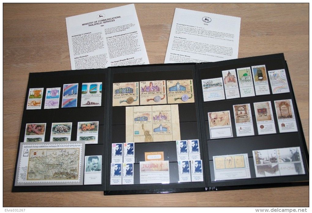 Israel Yearbook - 1986, All Stamps & Blocks Included - MNH - *** - Full Tab - Colecciones & Series