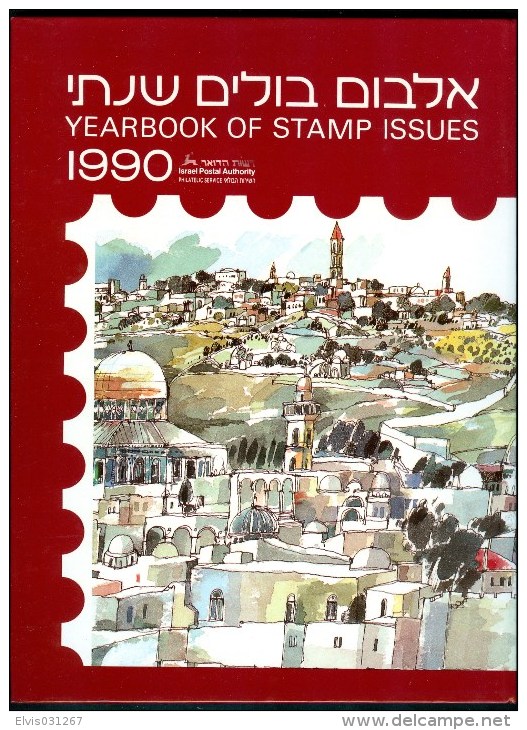 Israel Yearbook - 1990, All Stamps & Blocks Included - MNH - *** - Full Tab - Collections, Lots & Séries