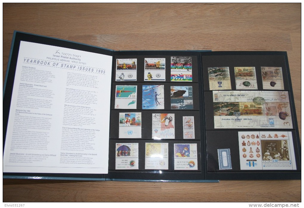 Israel Yearbook - 1995, All Stamps & Blocks Included - MNH - *** - Full Tab - Collections, Lots & Séries