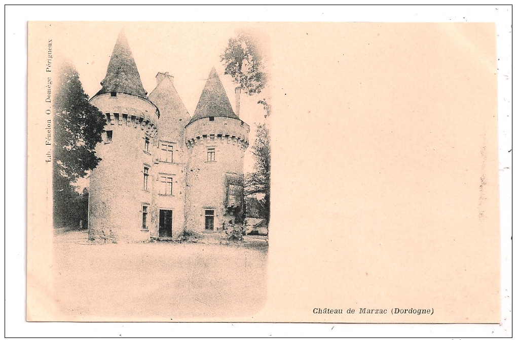 Château De Marzac (Dordogne) - Carte Précurseur - - Andere & Zonder Classificatie