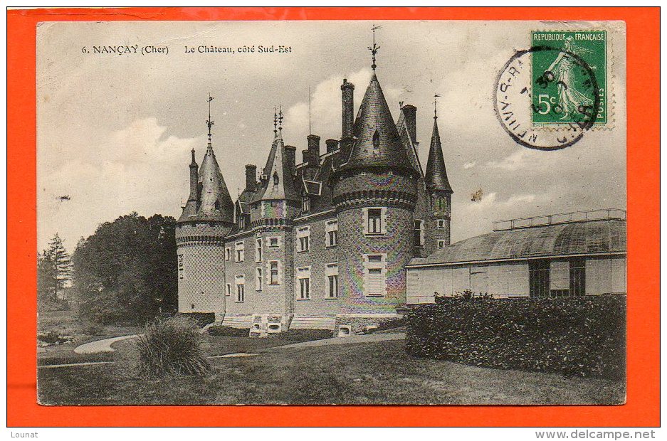 18 NANCAY : Le Château (pli Coins Du Haut) - Nançay
