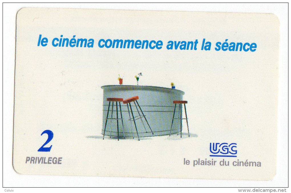 FRANCE CARTE UGC 2 PLACES Numérotée Fev 1996 - Cinécartes