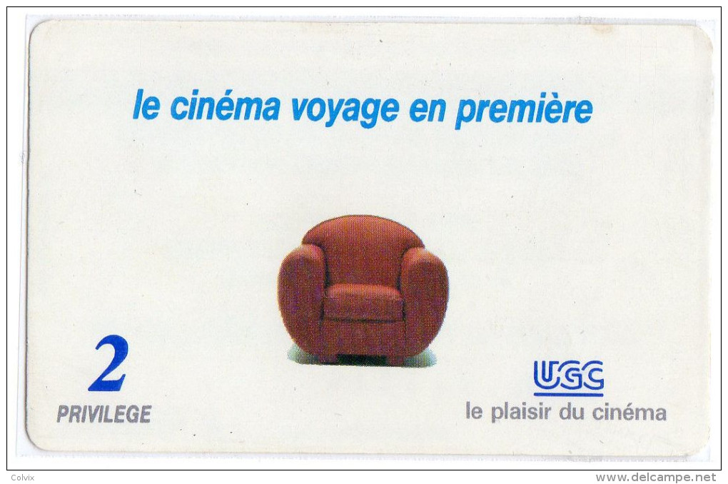 FRANCE CARTE UGC 2 PLACES Numérotée Dec 1996 - Cinécartes