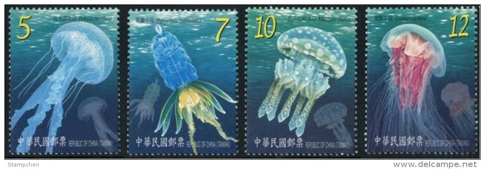 2015 Marine Life- Jellyfish Stamps Sea Jelly Fish Fluorescent Ink Unusual - Fehldrucke