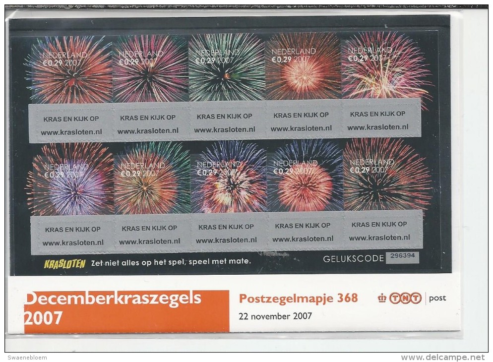 Pz.- Nederland Postfris PTT Mapje Nummer 368 - 22-11-2007 - Decemberkraszegels 2007. 2 Scans - Ungebraucht