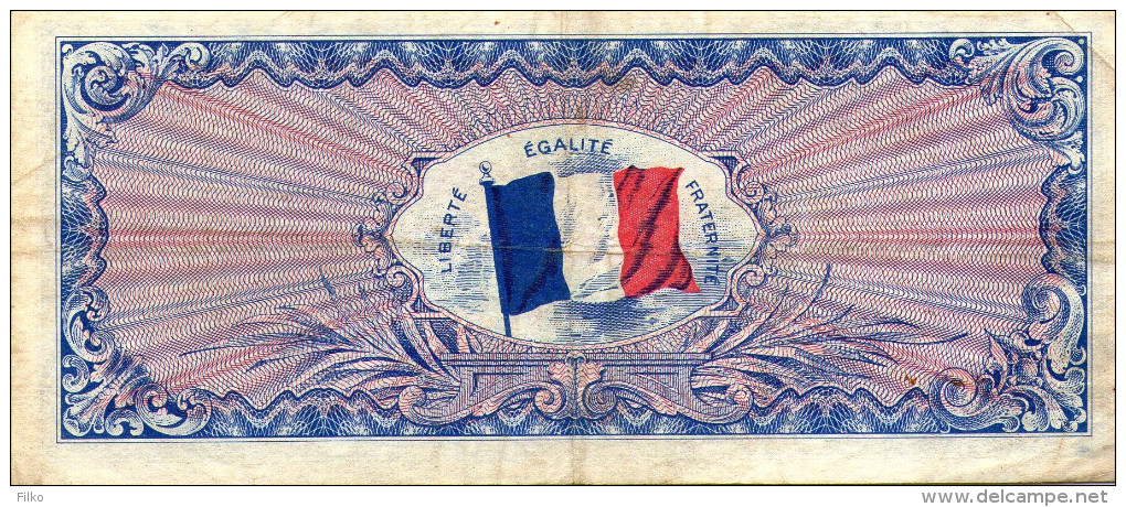 France,50 Francs,type Drapeau,P.117a,alphabet:08942214,see Scan - 1944 Flag/France
