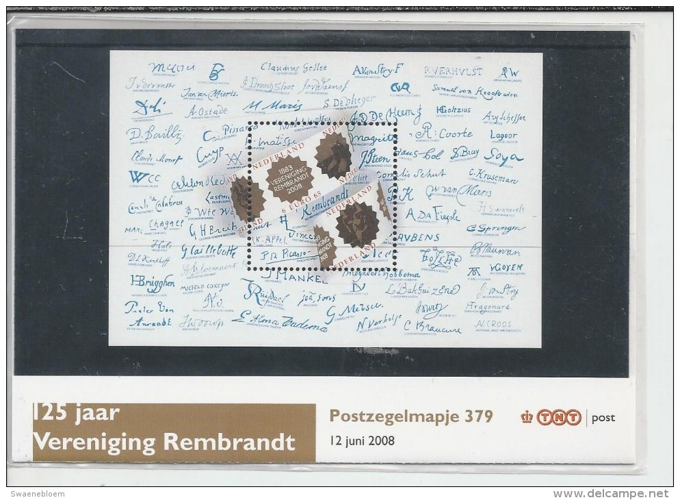 Pz.- Nederland Postfris PTT Mapje Nummer 379 - 12-06-2008 - 125 Jaar Vereniging Rembrandt. 2 Scans - Ungebraucht