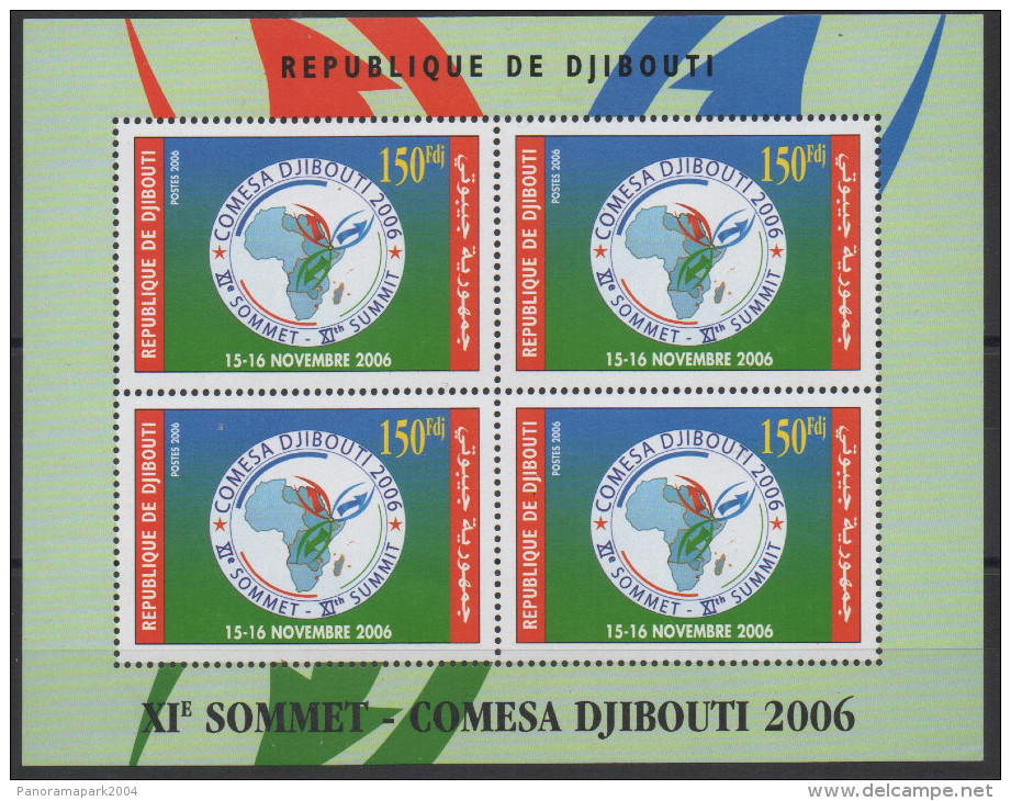 Djibouti Dschibuti 2006 Bloc Souvenir Sheet Block Kleinbogen Sommet COMESA Summit Mi. 809 - Gibuti (1977-...)