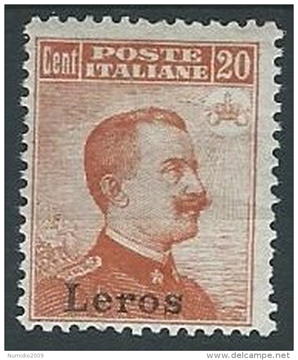 1917 EGEO LERO EFFIGIE 20 CENT MH * - G024 - Egée (Lero)
