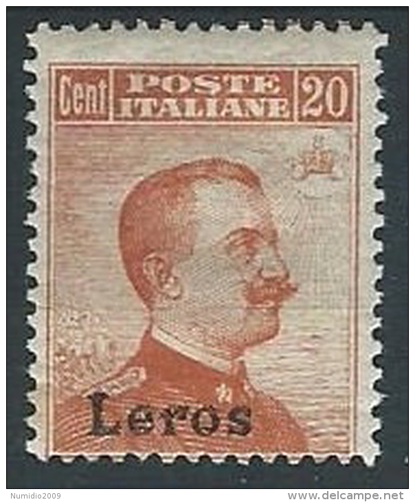 1917 EGEO LERO EFFIGIE 20 CENT MH * - G024-2 - Egée (Lero)