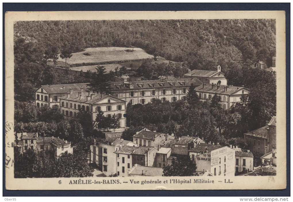 Amelie Les Bains Vue Générale Et L'hôpital Militaire - Sournia