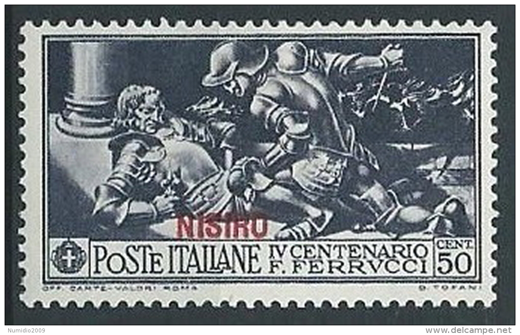 1930 EGEO NISIRO FERRUCCI 50 CENT MH * - G030 - Egeo (Nisiro)