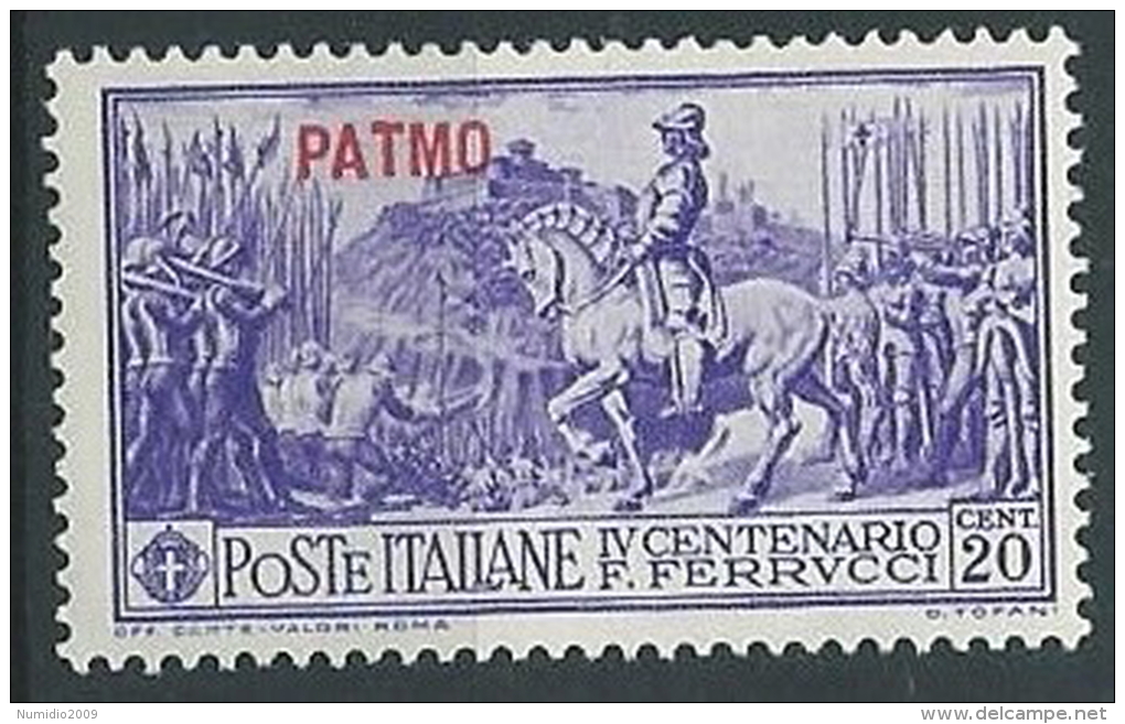 1930 EGEO PATMO FERRUCCI 20 CENT MH * - G030 - Egée (Patmo)