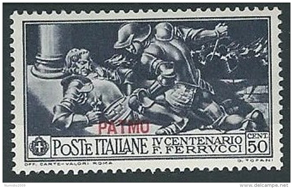 1930 EGEO PATMO FERRUCCI 50 CENT MH * - G030 - Egée (Patmo)