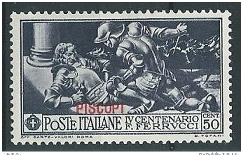 1930 EGEO PISCOPI FERRUCCI 50 CENT MH * - G030 - Egée (Piscopi)