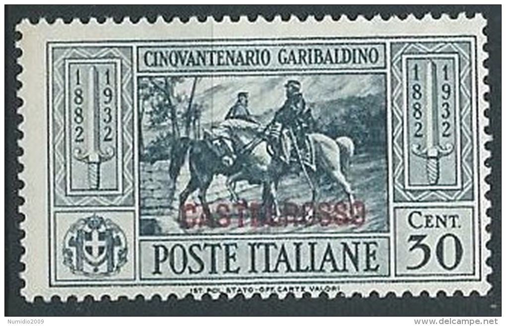 1932 EGEO CASTELROSSO GARIBALDI 30 CENT MH * - G034 - Castelrosso