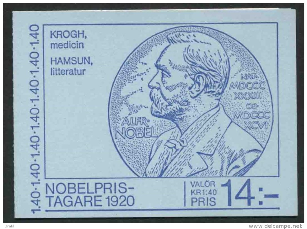 1980 Svezia, Libretto Premi Nobel Coppie 1,4K+1,4K  , Serie Completa Nuova (**) - 1951-80