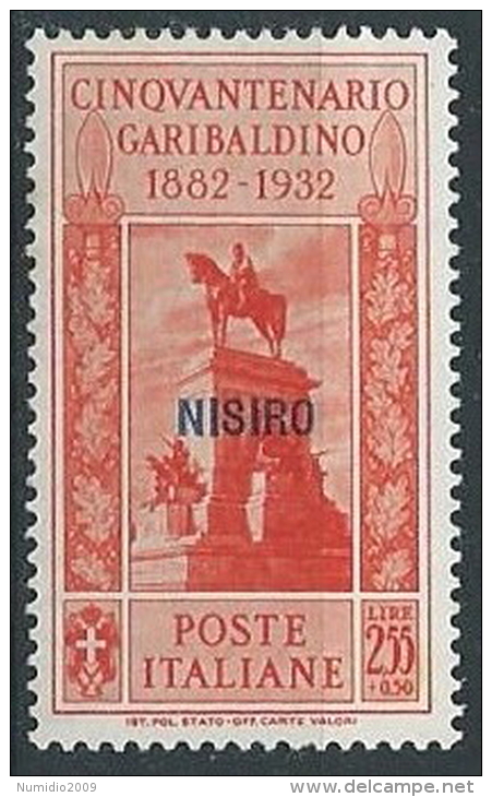 1932 EGEO NISIRO GARIBALDI 2,55 LIRE MH * - G037 - Egée (Nisiro)