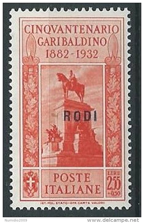 1932 EGEO RODI GARIBALDI 2,55 LIRE MNH ** - G039 - Egée (Rodi)