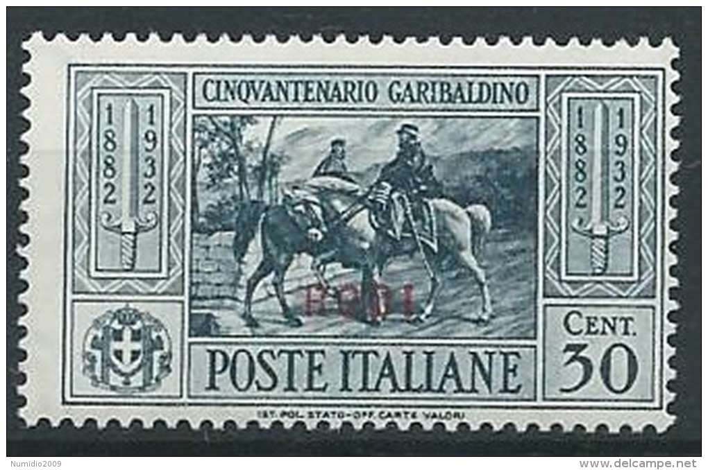 1932 EGEO RODI GARIBALDI 30 CENT MNH ** - G039 - Egée (Rodi)