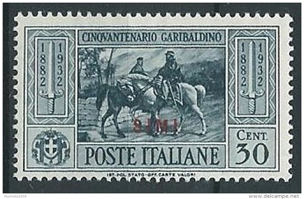 1932 EGEO SIMI GARIBALDI 30 CENT MNH ** - G040 - Egée (Simi)