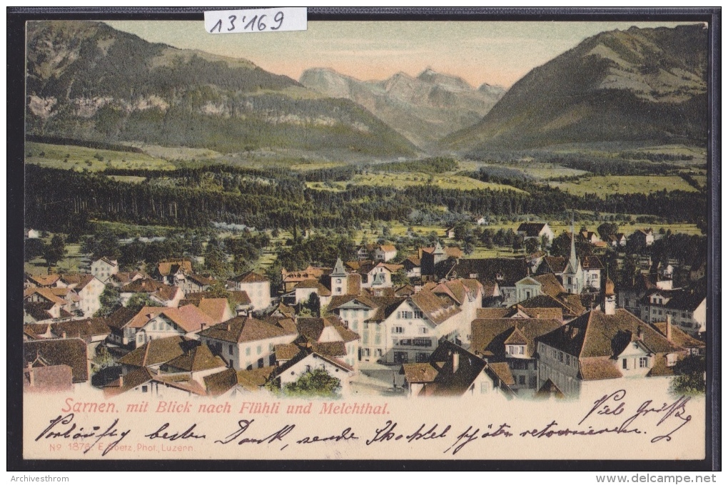 Sarnen Mit Blick Nach Flühli Und Melchthal - 1904 (13´169) - Sarnen