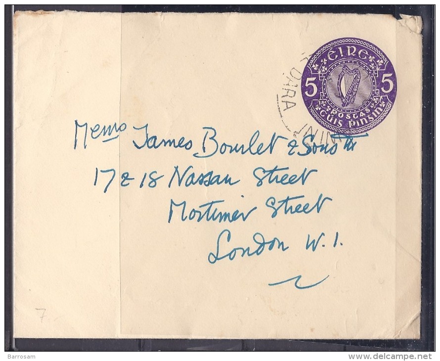 Ireland1954: Michel U14 Used With Gestreiftes Papier - Postal Stationery