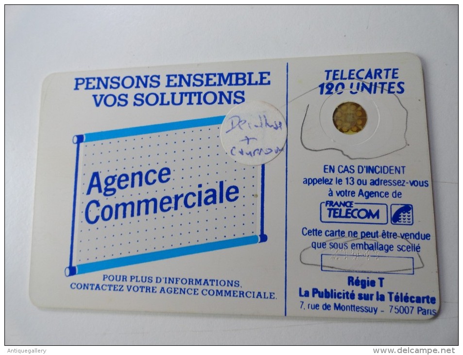 RARE : DECALAGE ET COURONNE EVIDEE SUR 600 AGENCES SC5 AR FOND BLANC 120U - Fehldrucke