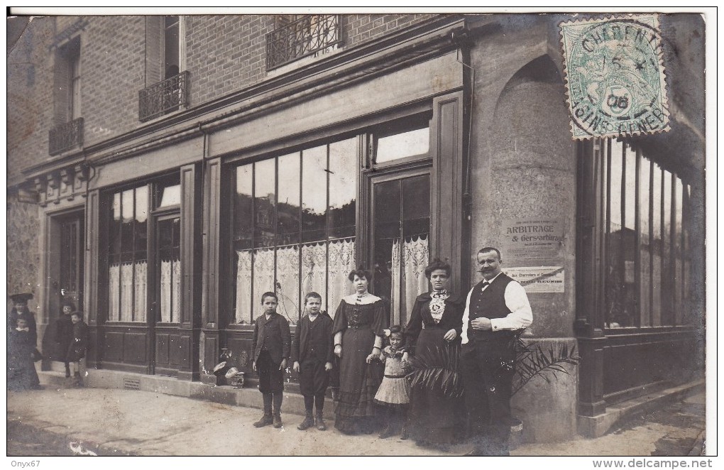 Carte Postale Photo CHARENTON (Val De Marne) Bar-Restaurant COMMERCE - A Localiser ??? - Charenton Le Pont