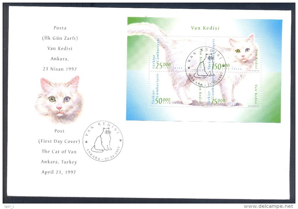 Sweden 1994 FDC Cover: Fauna Cat Katze Chat;Siamese, Persien, Europe; Abessinien Cat; Mouse Cancellation - Raubkatzen