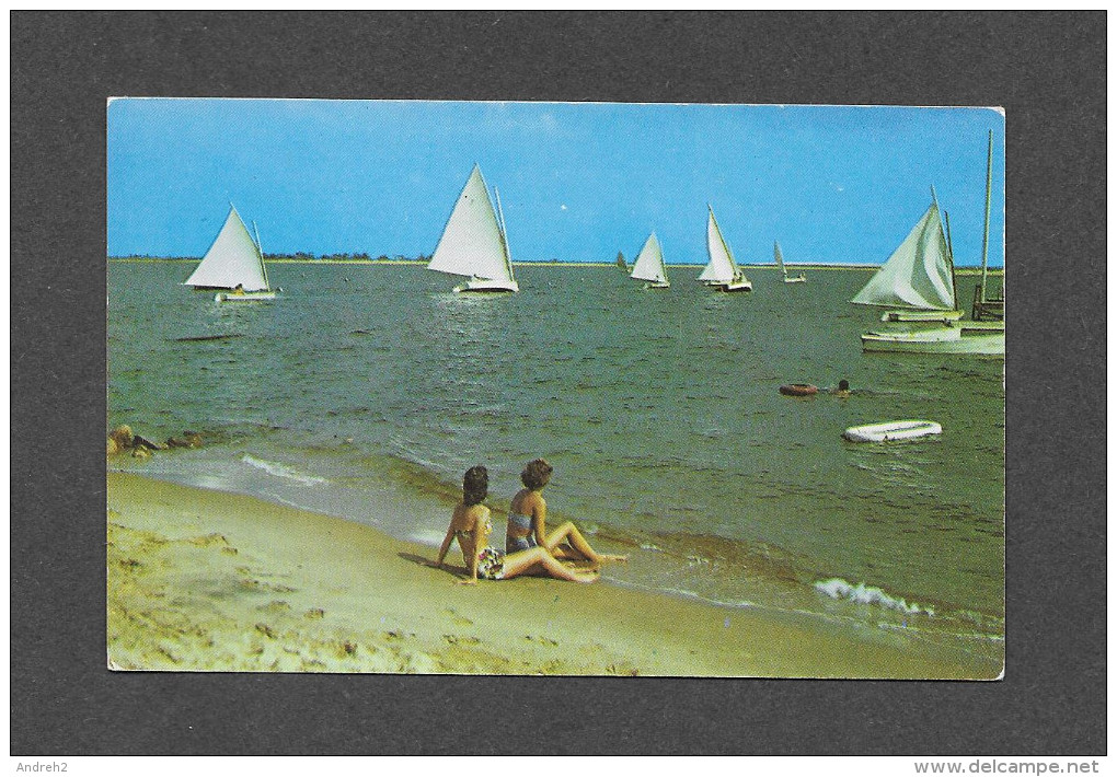 CAPE COD - MASSACHUSETTS - SAILING OFF CAPE COD - NICE BEACH AND NICE GIRLS - Cape Cod