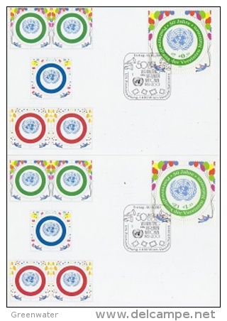 United Nations Vienna 2001 50Y Uno 2v 2 Maximum Cards (18901) - Maximumkarten