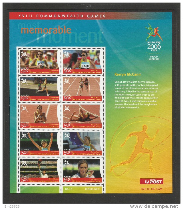 Australien 2006  Mi.Nr. 2634 / 43 , Sydney XVIII Commonwealth Games - Sheet Of 10 - Postfrisch / MNH / Mint / (**) - Neufs