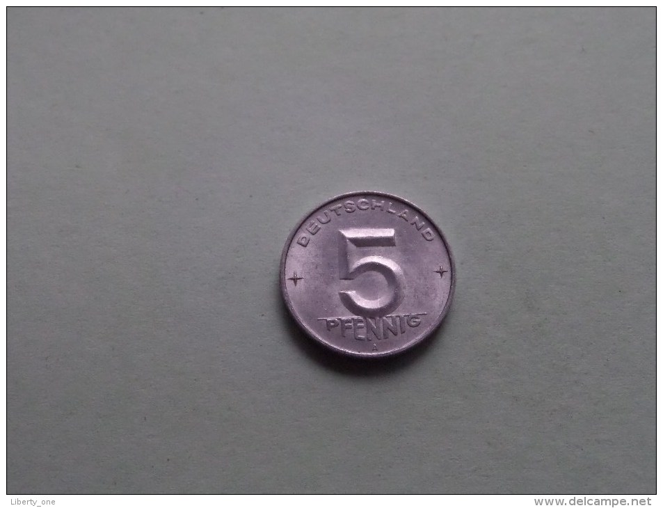 1952 A - 5 Pfennig / KM 6 ( Uncleaned - For Grade, Please See Photo ) ! - 5 Pfennig