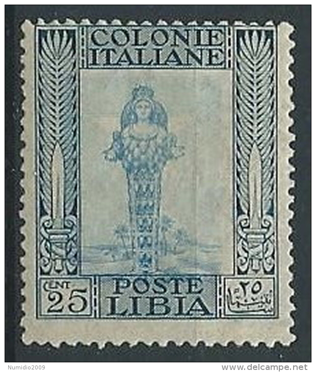 1921 LIBIA PITTORICA 25 CENT MH * - G049 - Libyen