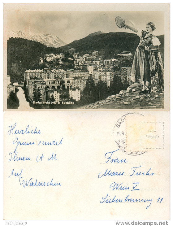 AK Salzburg 5640 Bad Gastein Badgastein Österreich AUSTRIA Ansichtskarte SW B/w Picture Postcard Autriche - Bad Gastein