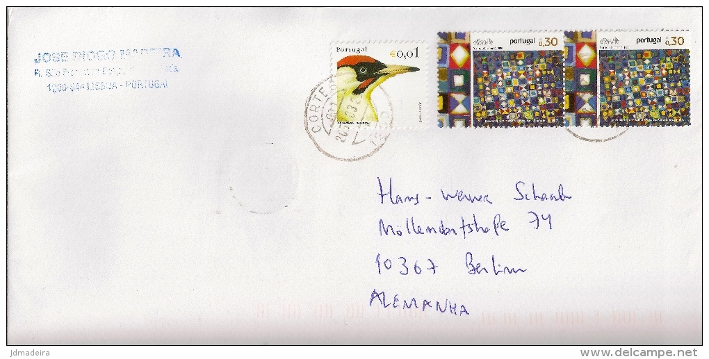 Portugal Cover With Painting Stamp - Usado