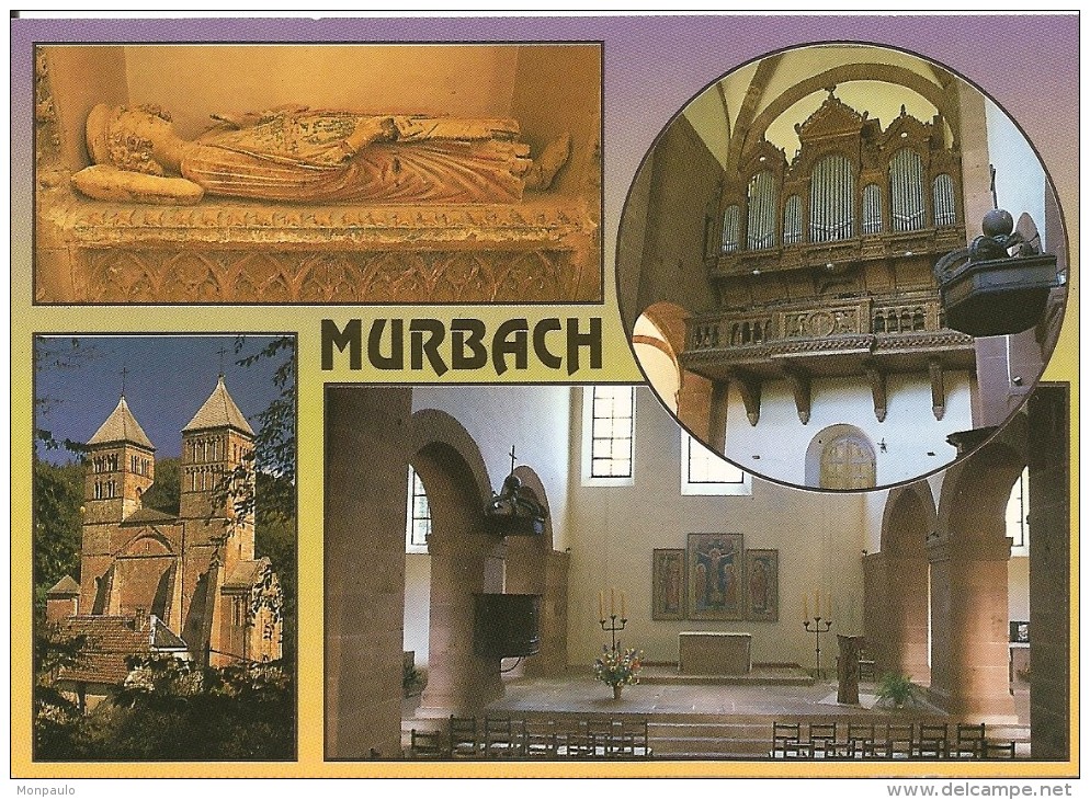 68. CPSM. Haut-Rhin. Murbach. Abbaye De Murbach, Multivues - Murbach