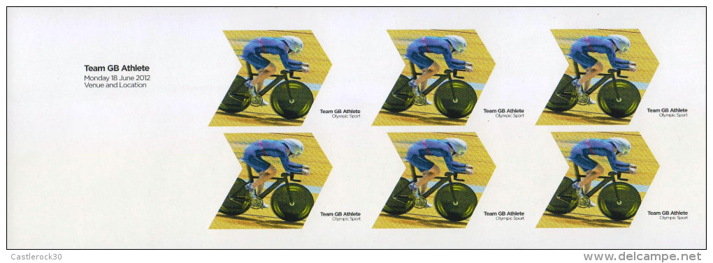 G)2012 GREAT BRITAIN, CYCLING, LONDON OLYMPIC GAMES, TEAM GB ATHLETE, OLYMPIC SPORT, IMPERFORATE PROOF, MNH - Probe- Und Nachdrucke