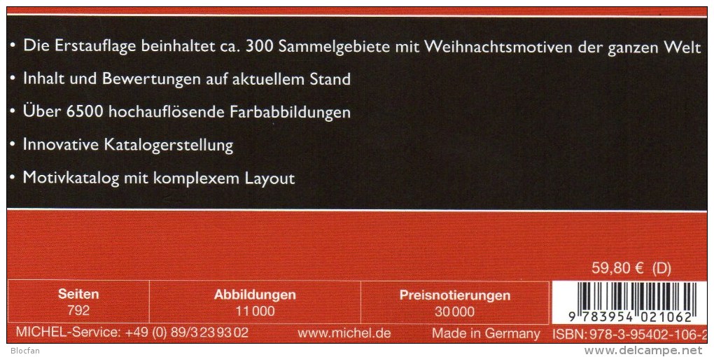 MICHEL 1. Auflage Motiv Weihnachten 2015 New ** 60€ Topic Stamps Catalogue Christmas Of The World ISBN 978-3-95402-106-2 - Deutsch