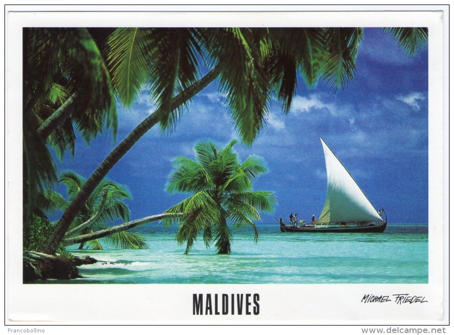MALDIVES - ATOLL DHONI (MICHAEL FRIEDEL No.23/92) / THEMATIC STAMP-FLOWERS - Maldive