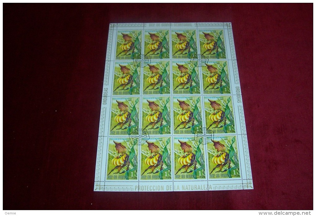 FEUILLE  COMPLETTE DE GUINEE EQUATORIALE  °°  THEME FLEURS - Guinea Equatoriale