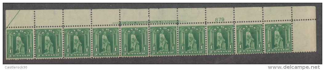 O) 1899 CARIBE, 1 CENTAVO GREEN - COLON - COLUMBUS, US OCCUPATION, PRINTED IN USA, FOOTPRINT AMERICAN BANK NOTE STR - Unused Stamps