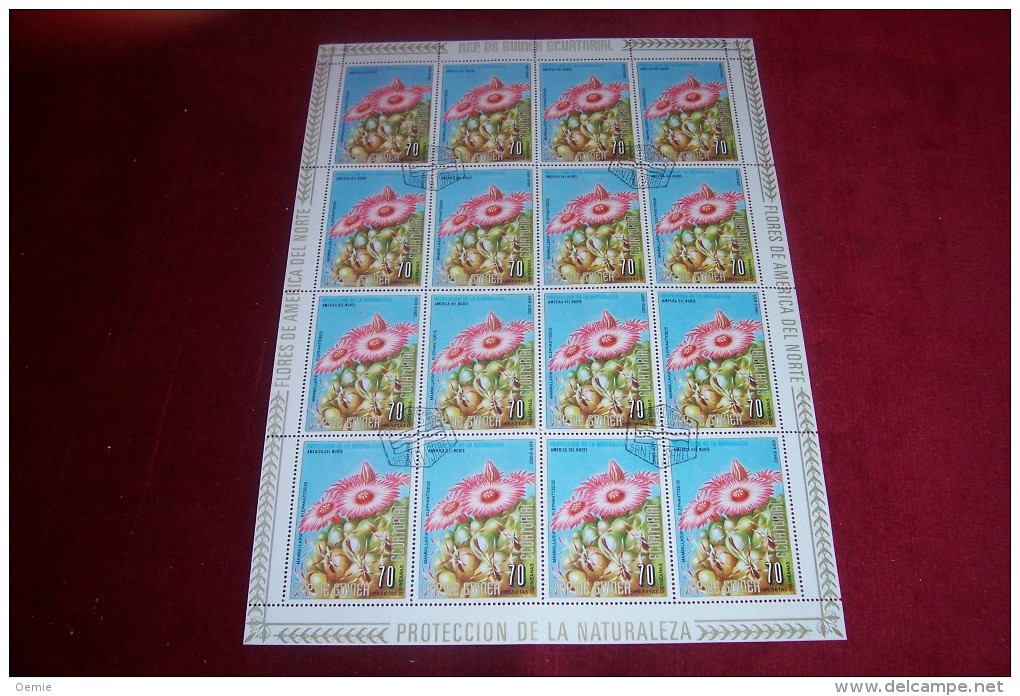 FEUILLE  COMPLETTE DE GUINEE EQUATORIALE  °°  THEME FLEURS - Guinea Equatoriale