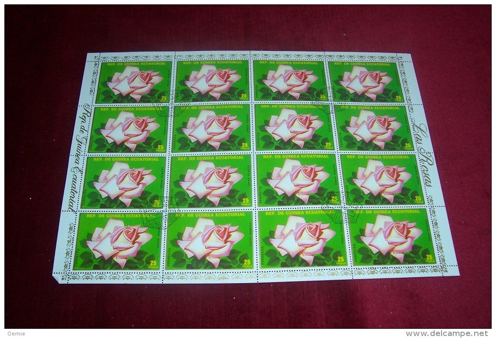 FEUILLE  COMPLETTE DE GUINEE EQUATORIALE  °°  THEME FLEURS - Equatorial Guinea