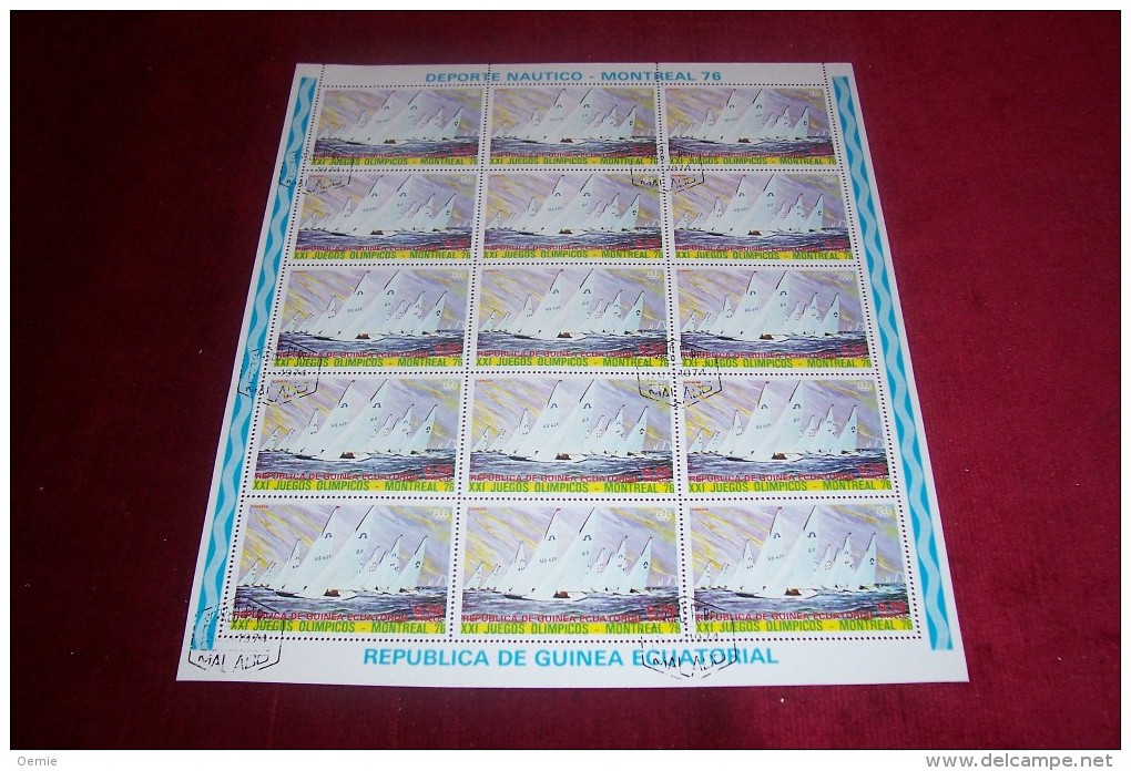 FEUILLE  COMPLETTE DE GUINEE EQUATORIALE  °°  THEME   DU SPORT - Guinea Equatoriale